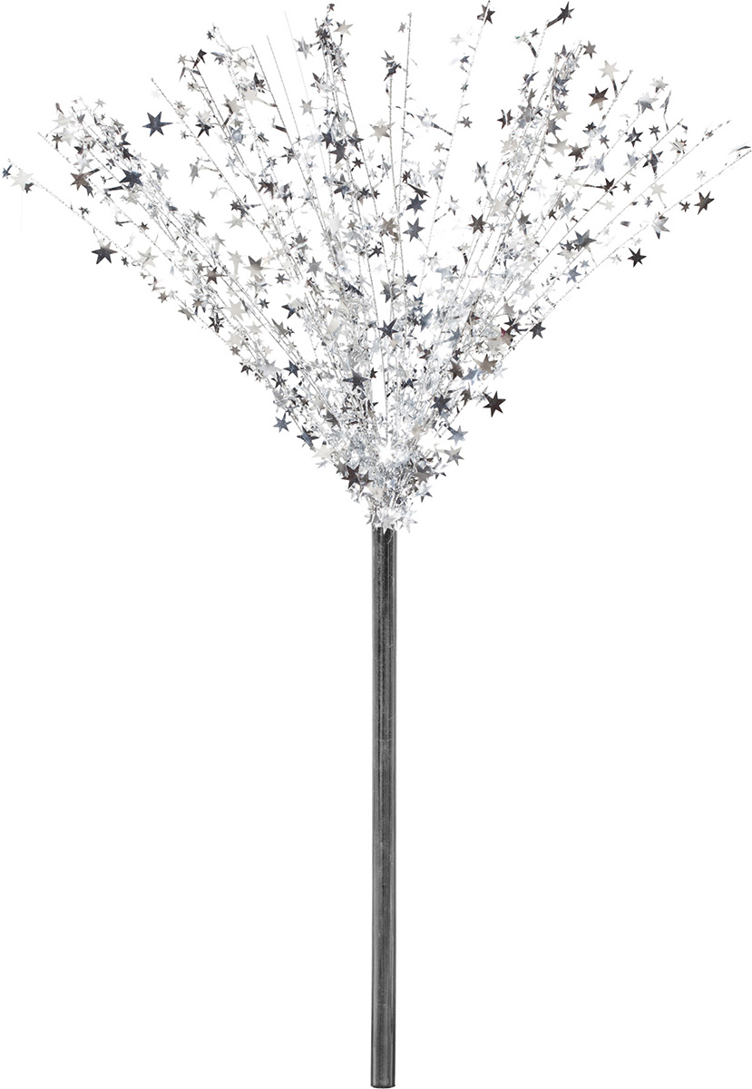 Tinsel broom with stars - Sale