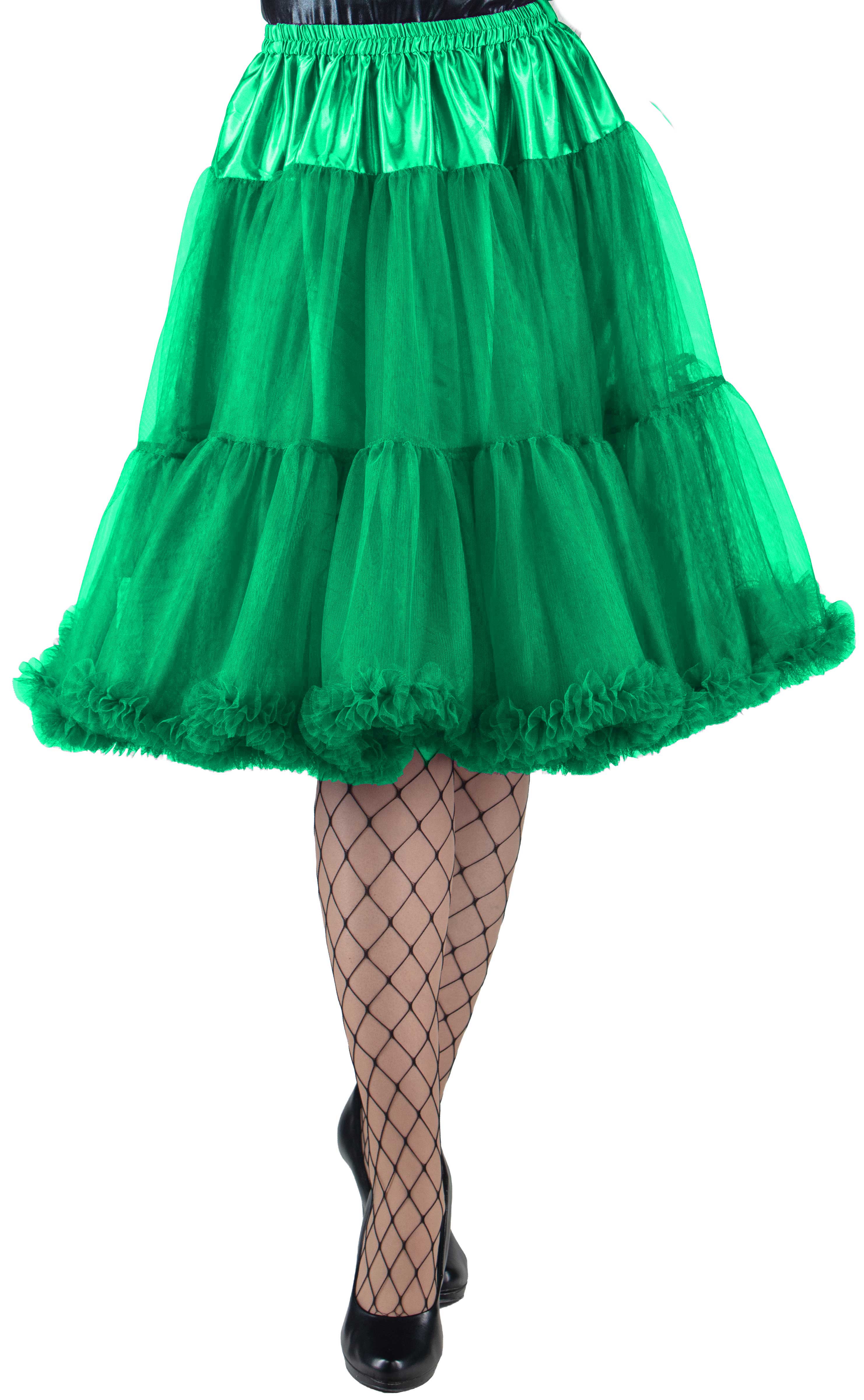 Long tutu with a frill, green
