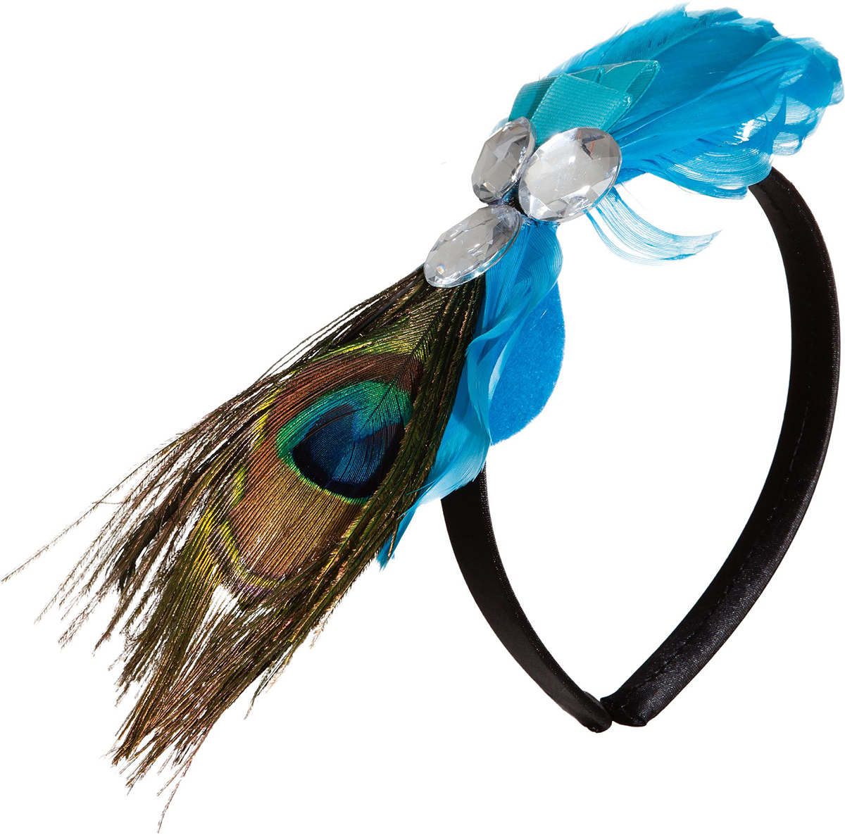 Headband with feathers bird of paradise