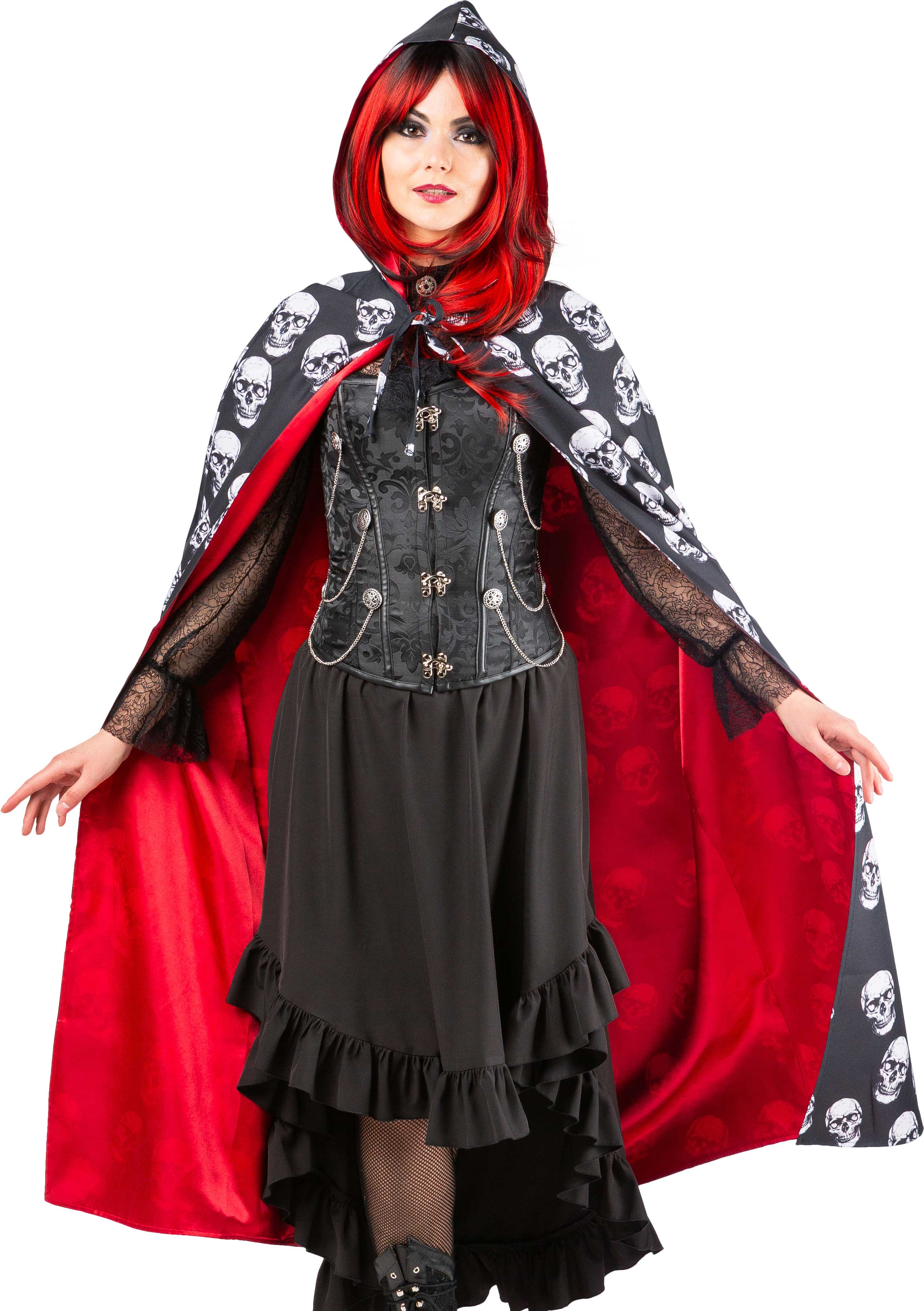 Umhang Totenköpfe
