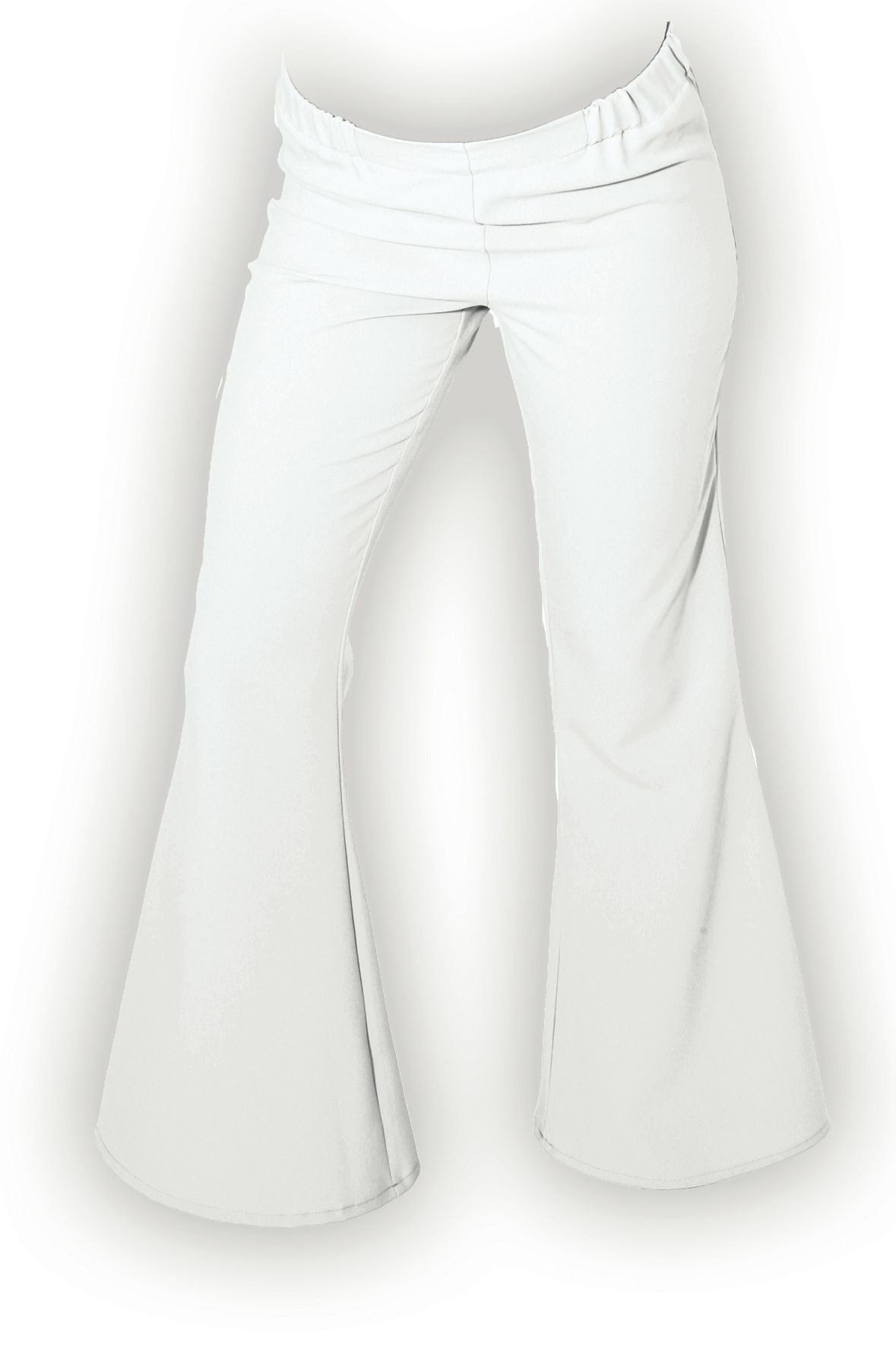 Pantalon évasé pour dames, blanc