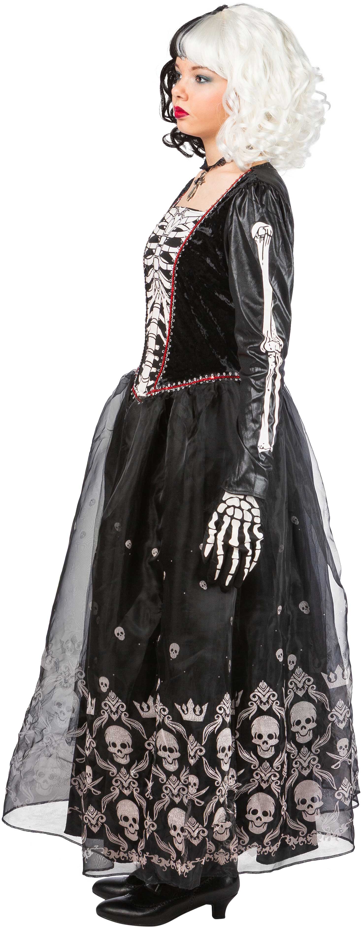 Robe d'halloween en forme de crâne