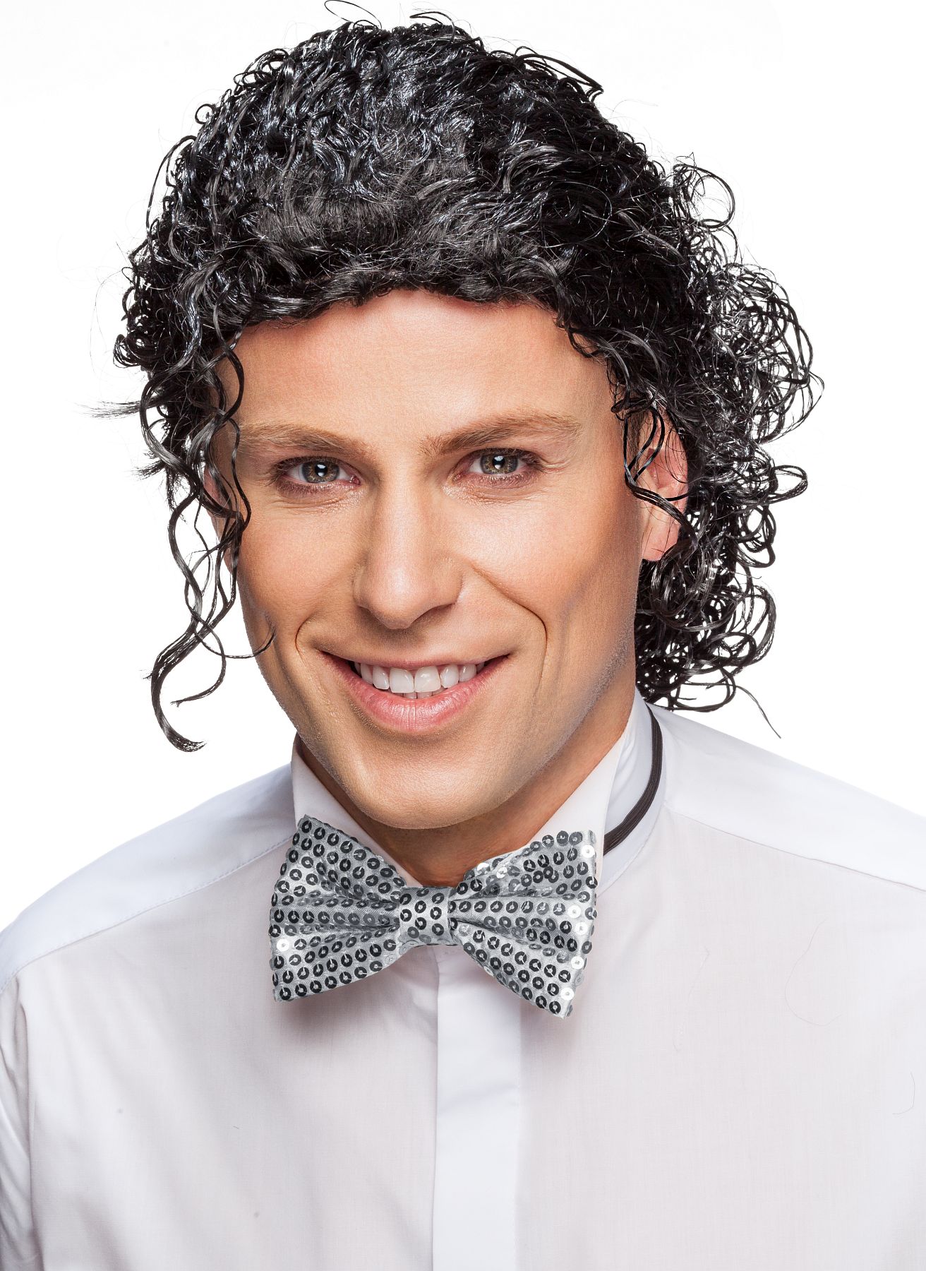 Braided men's wig curly
