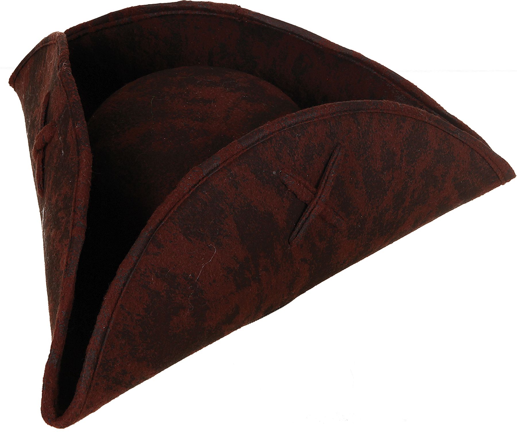 Chapeau tricorne de luxe, marron