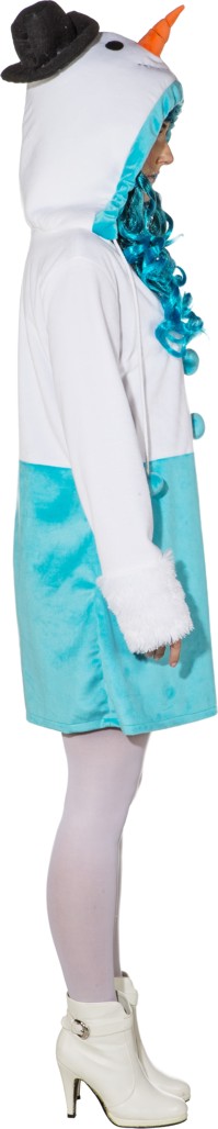 Robe reine de neige, blanc-turquoise
