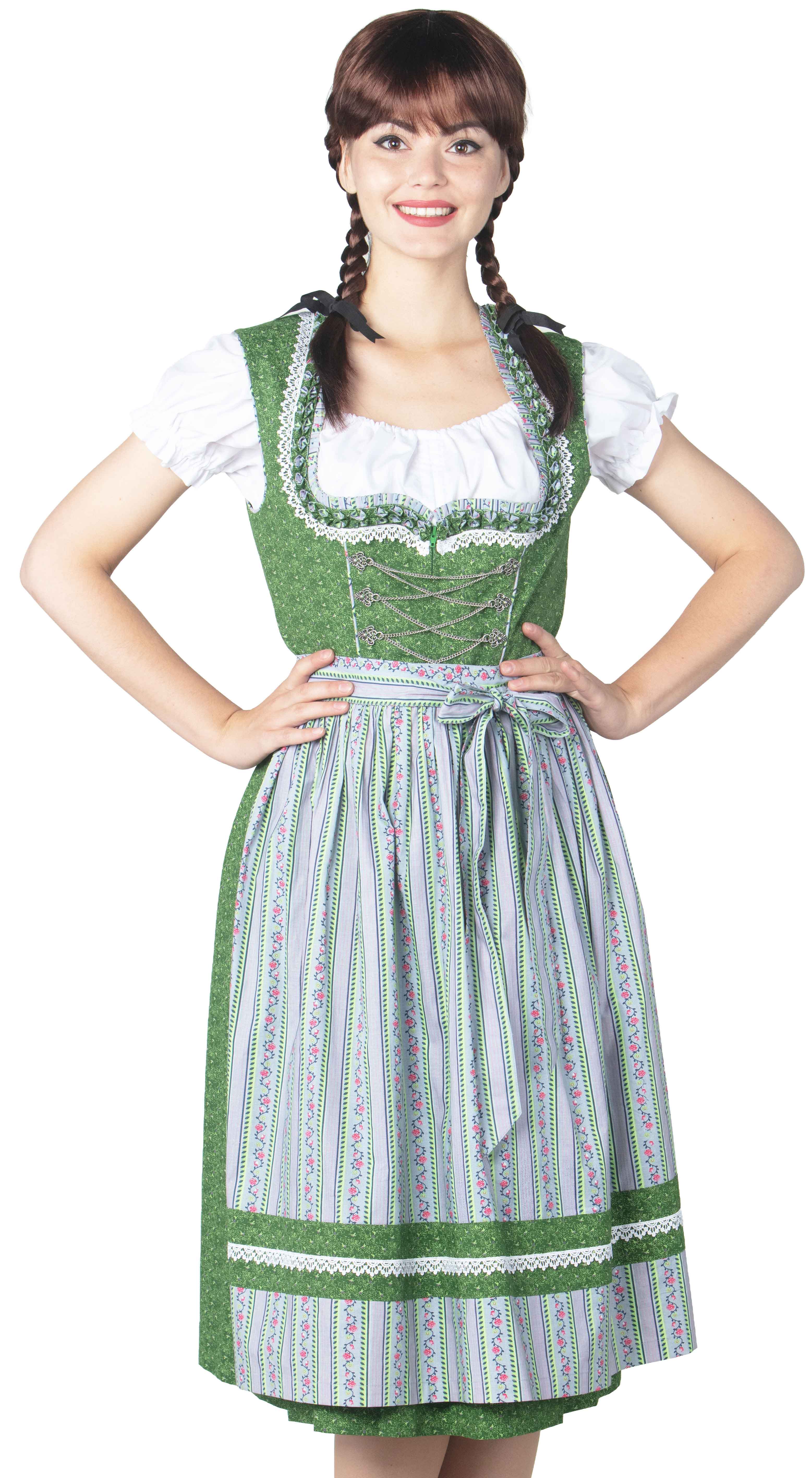 Dirndl « Lorelei » vert-gris