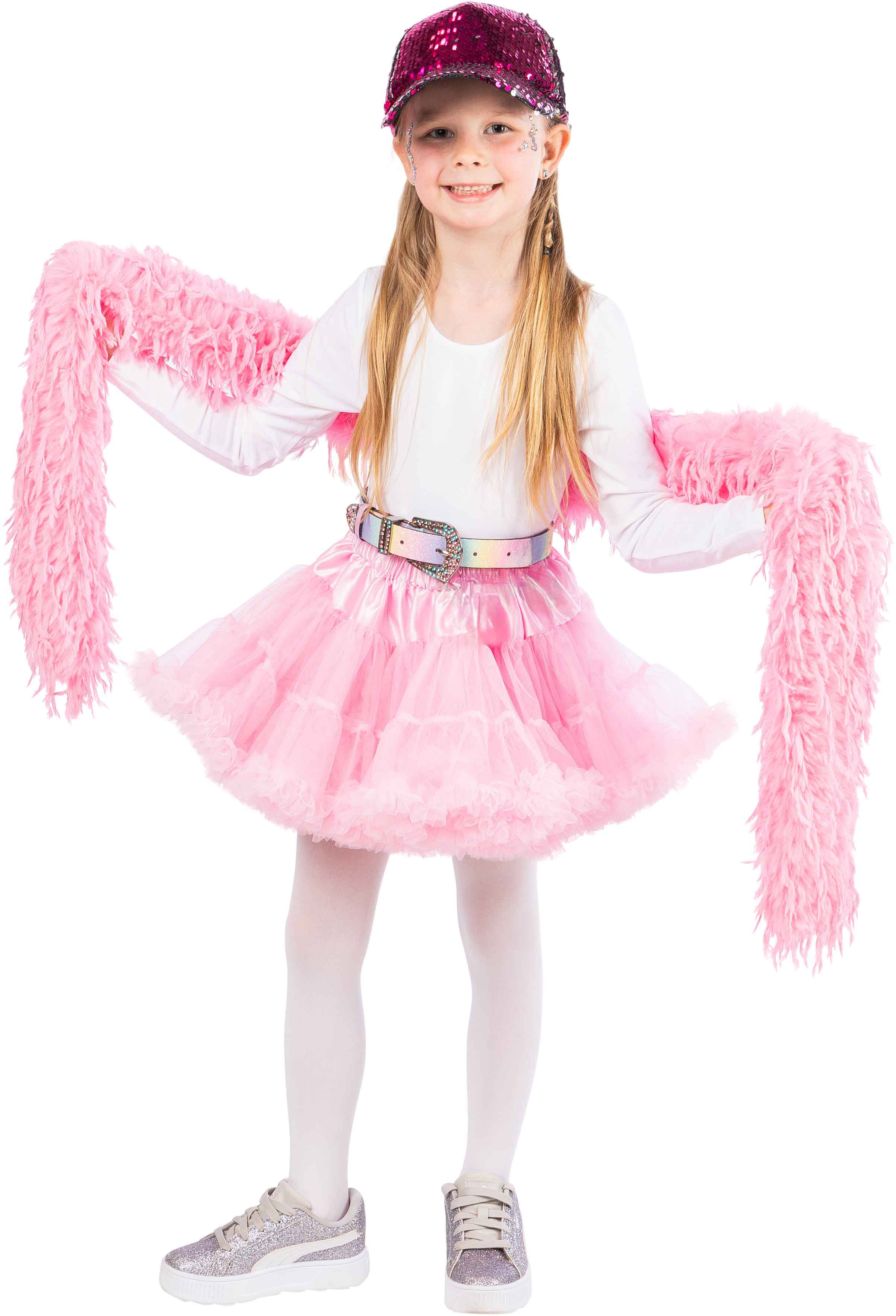 Children's petticoat with frills, rose