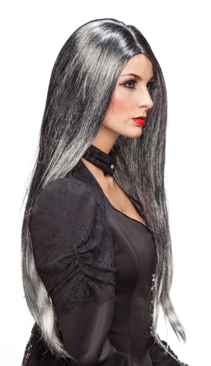 Longhair wig, grey mollted