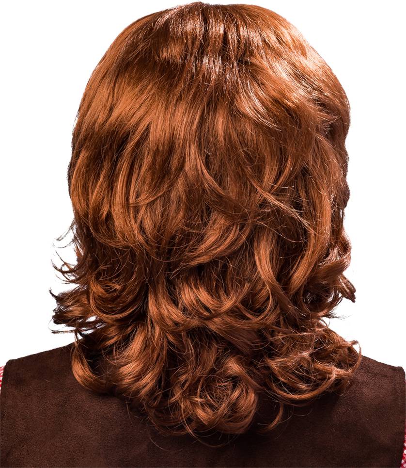 Curly ladies wig brown degraded