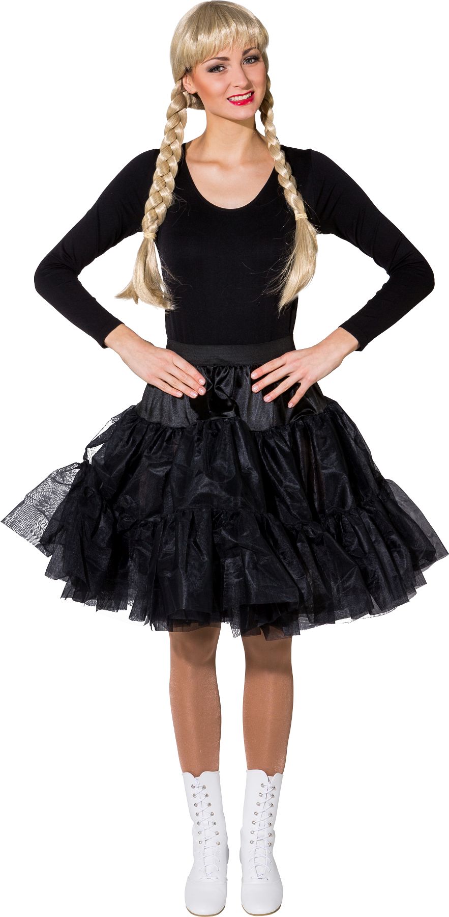 Petticoat knielang, schwarz 