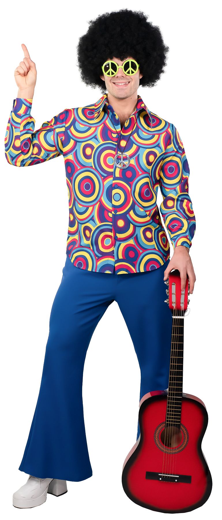 Herren-Schlaghose mit Hosentasche, blau