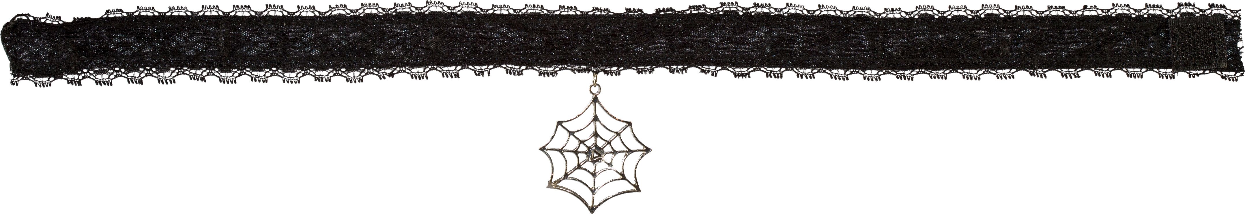Halsband mit Spinnenetz Anhänger 