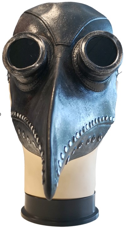 Maske Pestdoktor Vintage, schwarz 