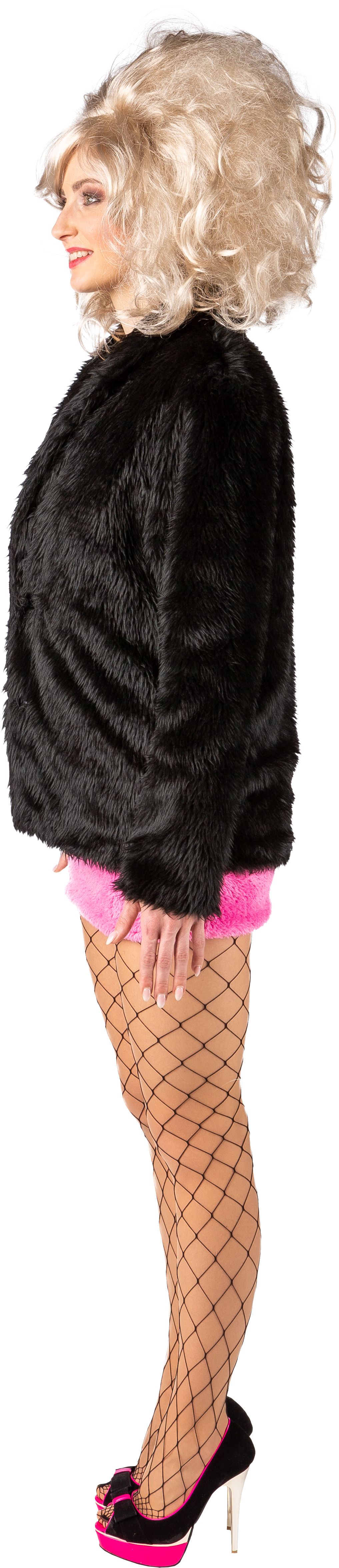 Veste en peluche, noir, XXL