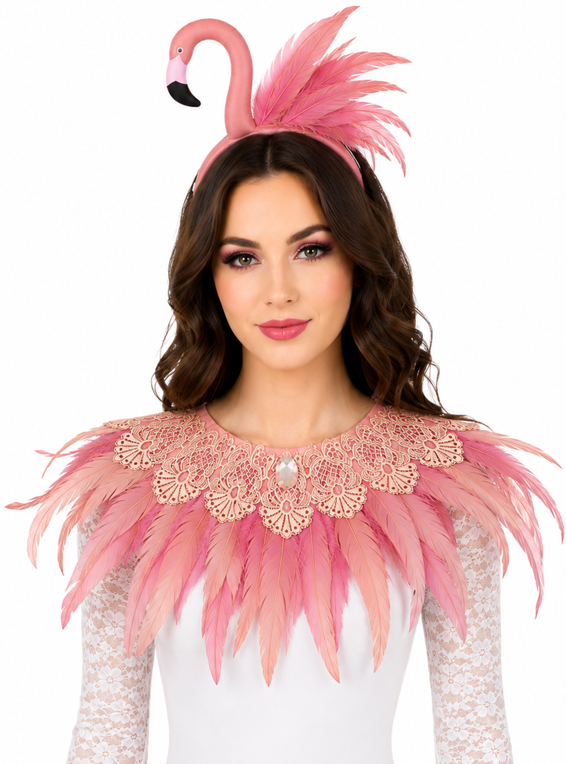 Federkragen Flamingo, pink