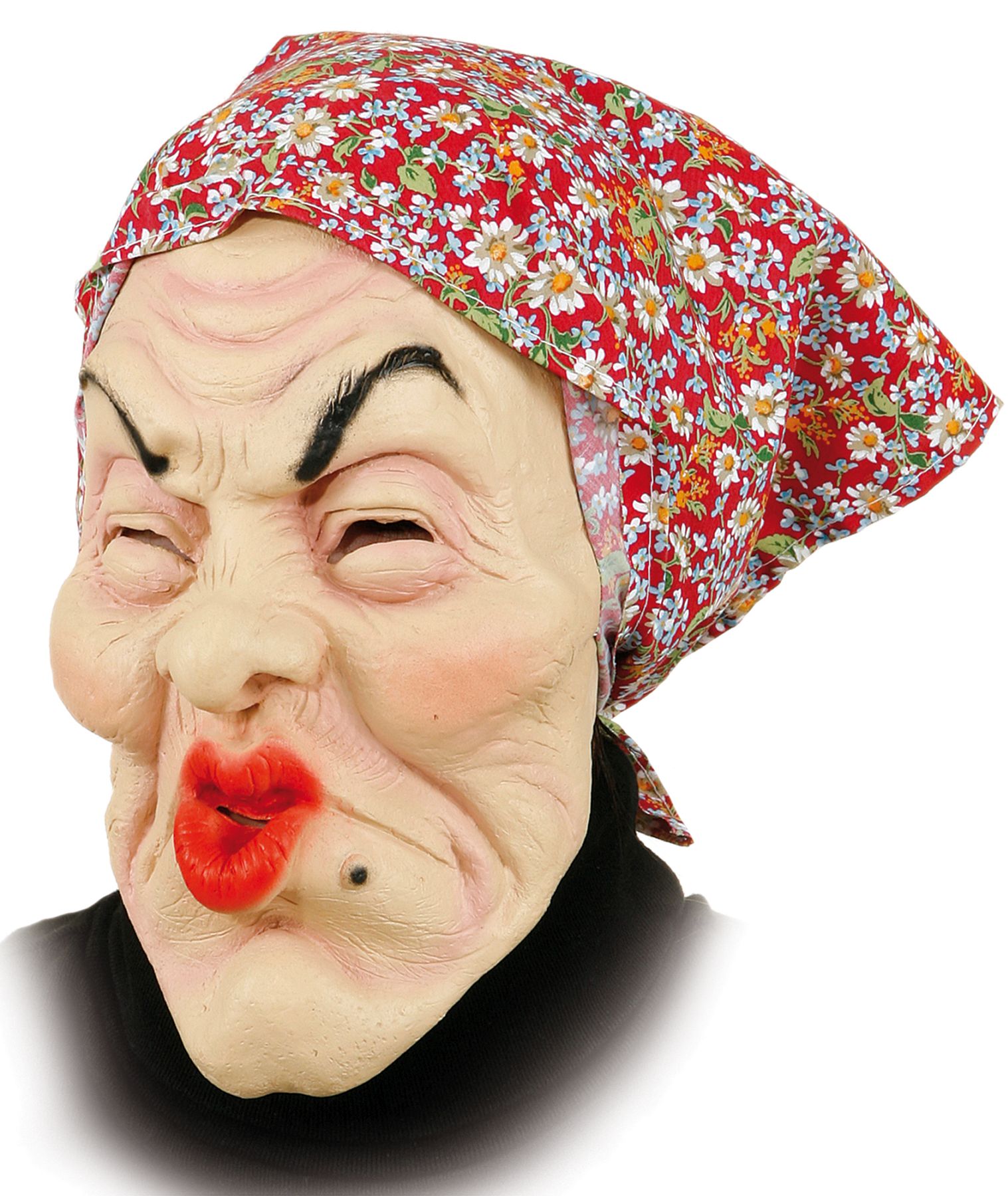 Masque Vieille femme avec foulard