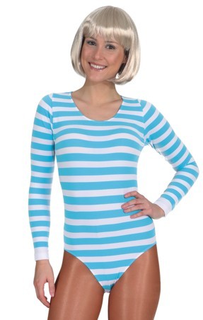 Body, turquoise-white striped