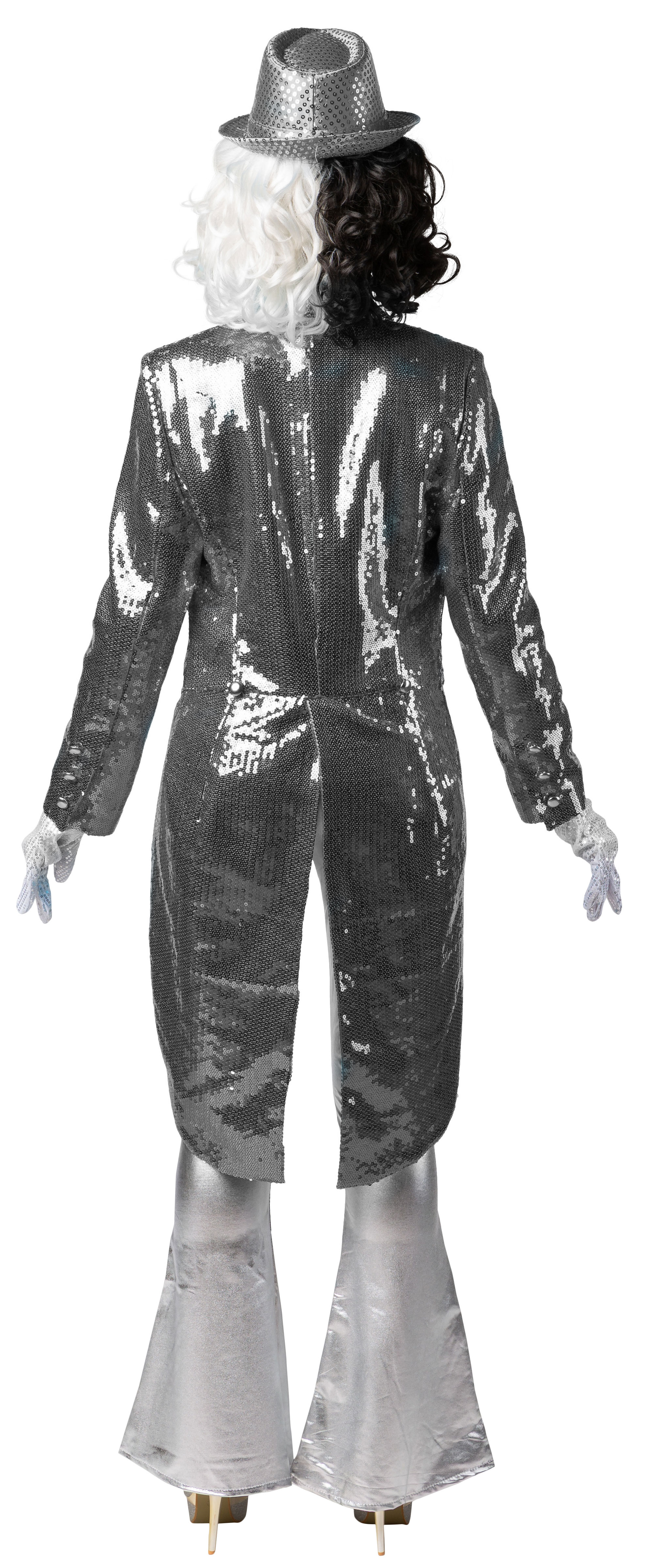 Women's tailcoat with sequins, silver