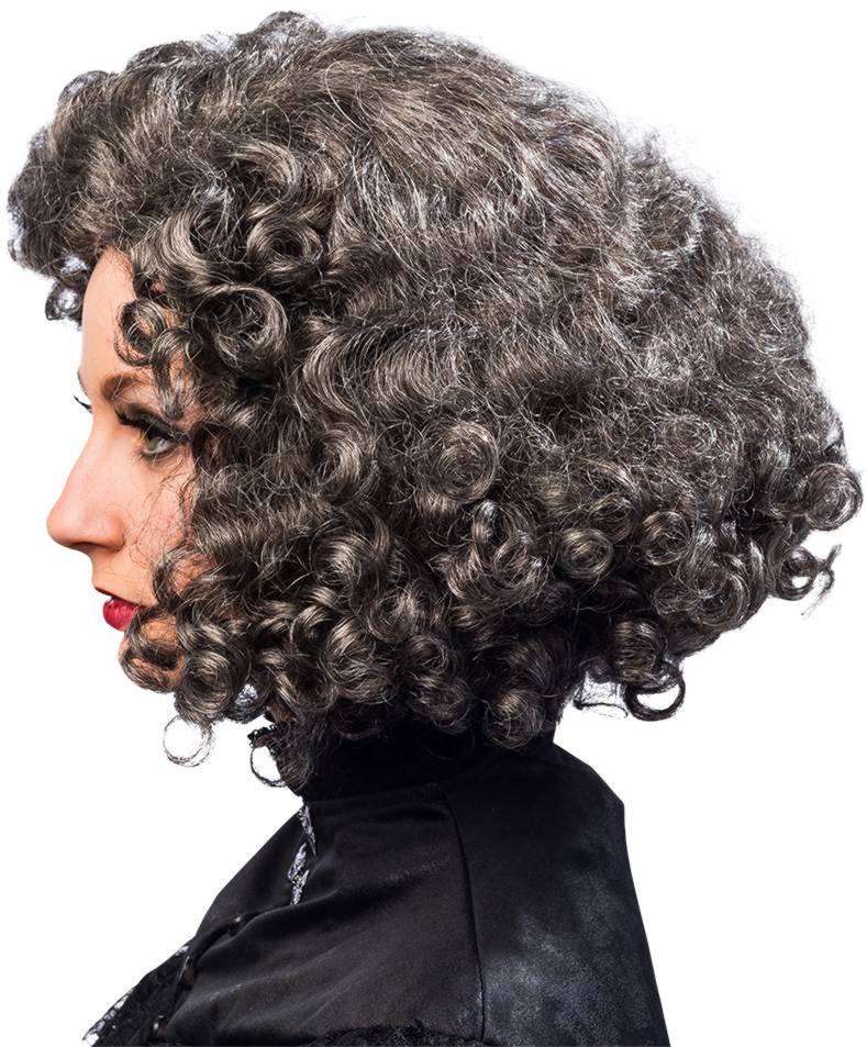 Perruque Bob à cheveux long bouclée, grise Perruque Bob à cheveux long bouclée, grise