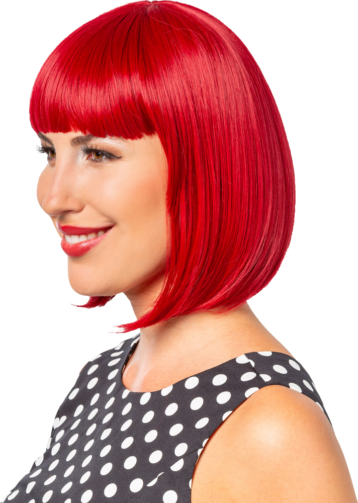 Perruque Bob, rouge grenadier Perruque Bob, rouge grenadier