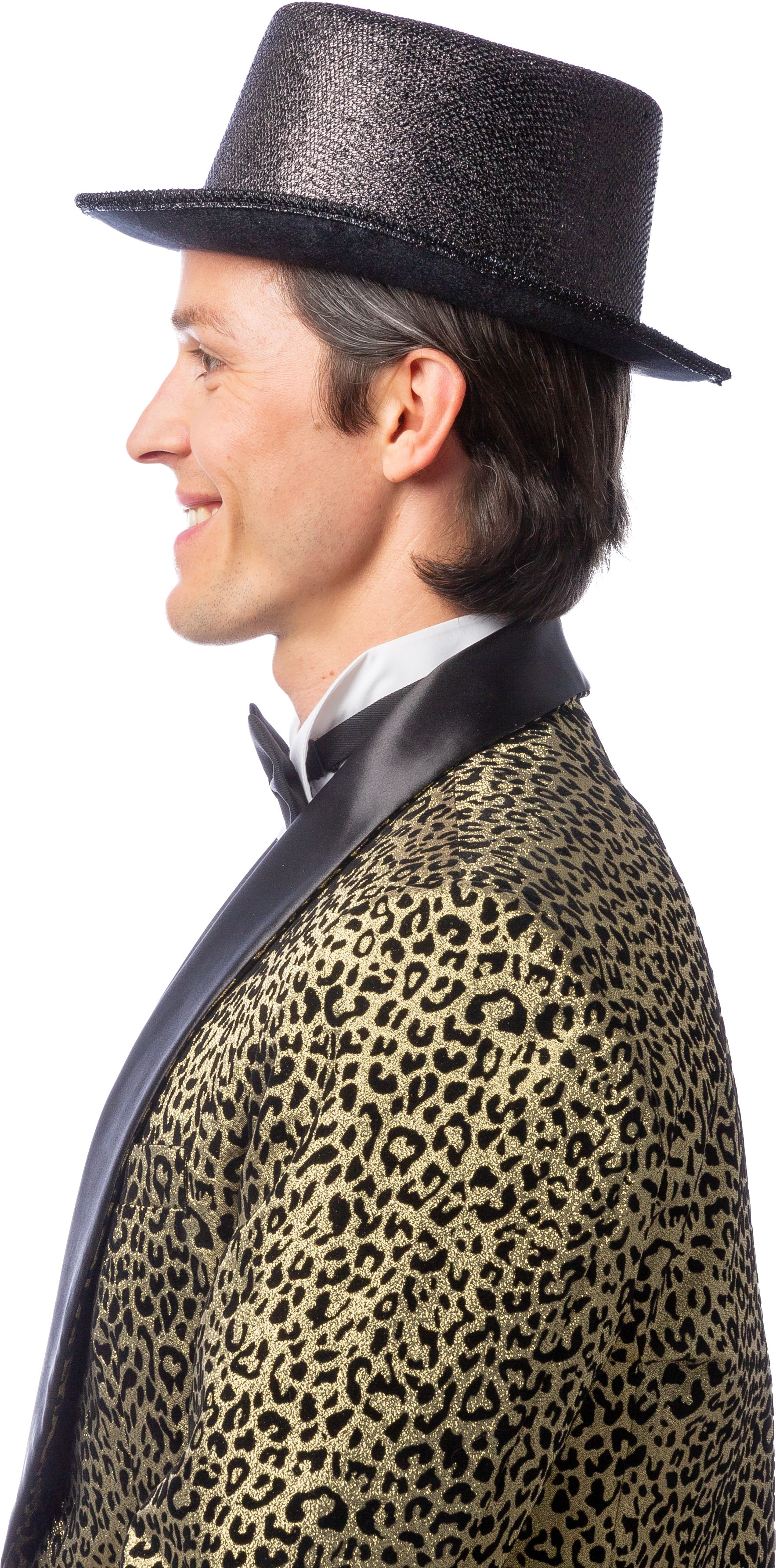 Zylinder Lurex, schwarz 