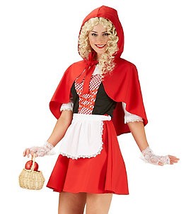 Red dress with cape
