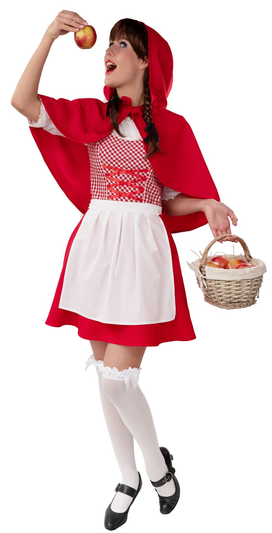 Red dress with cape