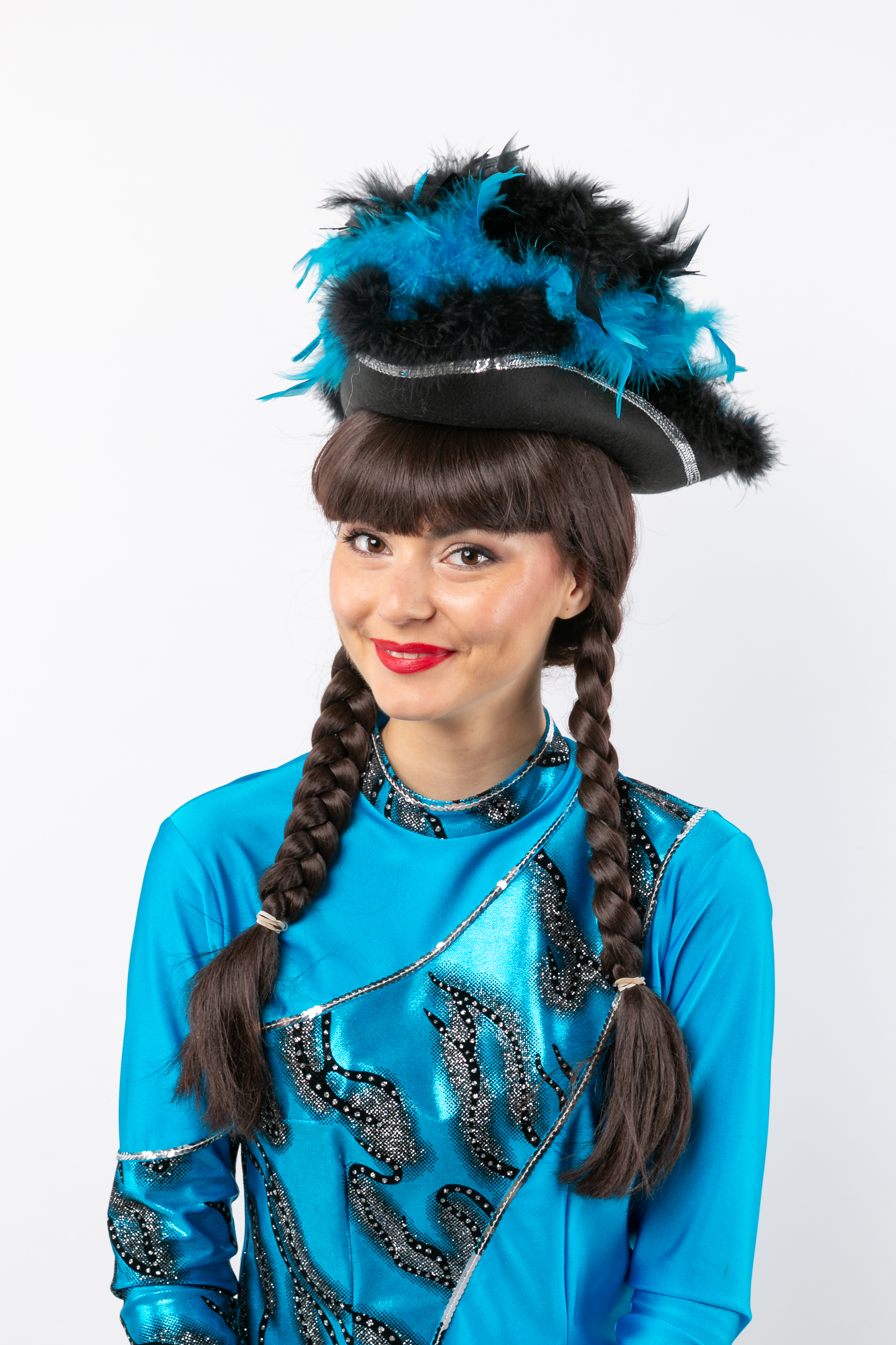 Funkenhut, schwarz-türkis