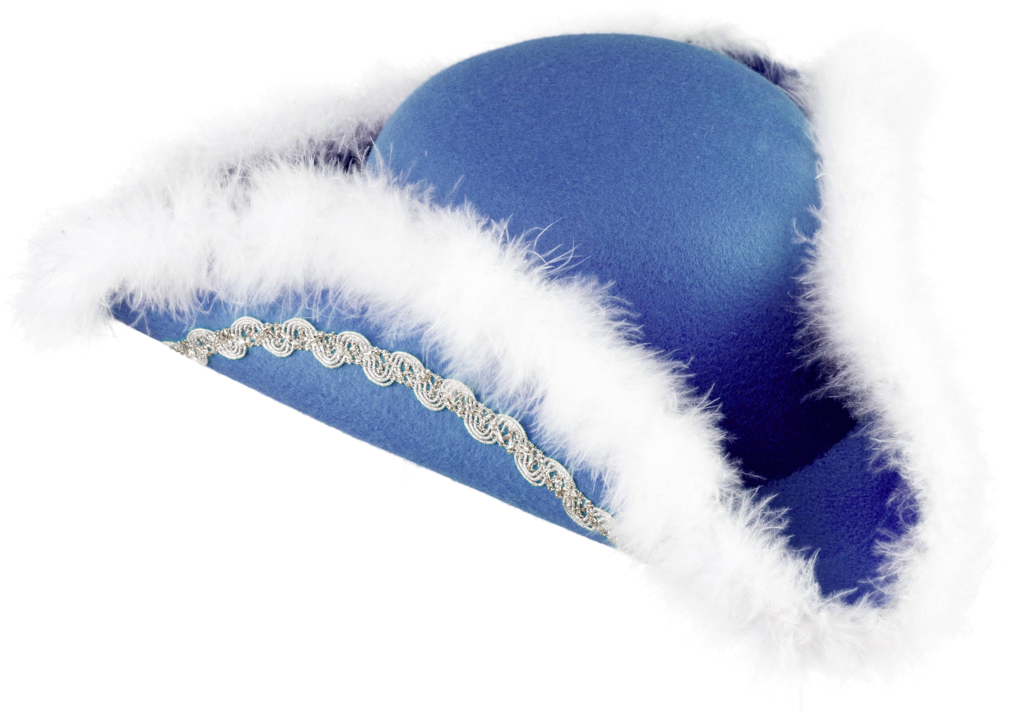 Funkenhut mit Silberborte, blau