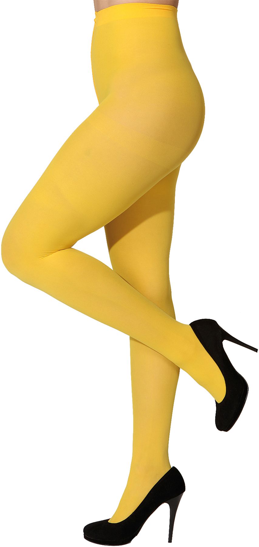 Opaque tights, yellow