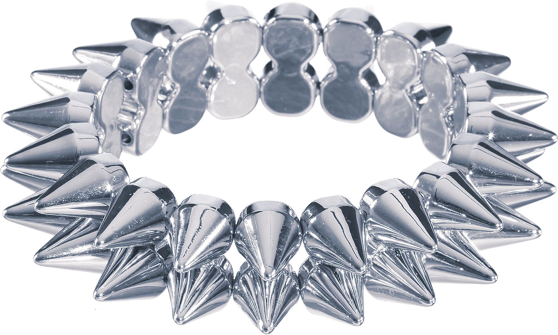 Spiked bracelet, silver