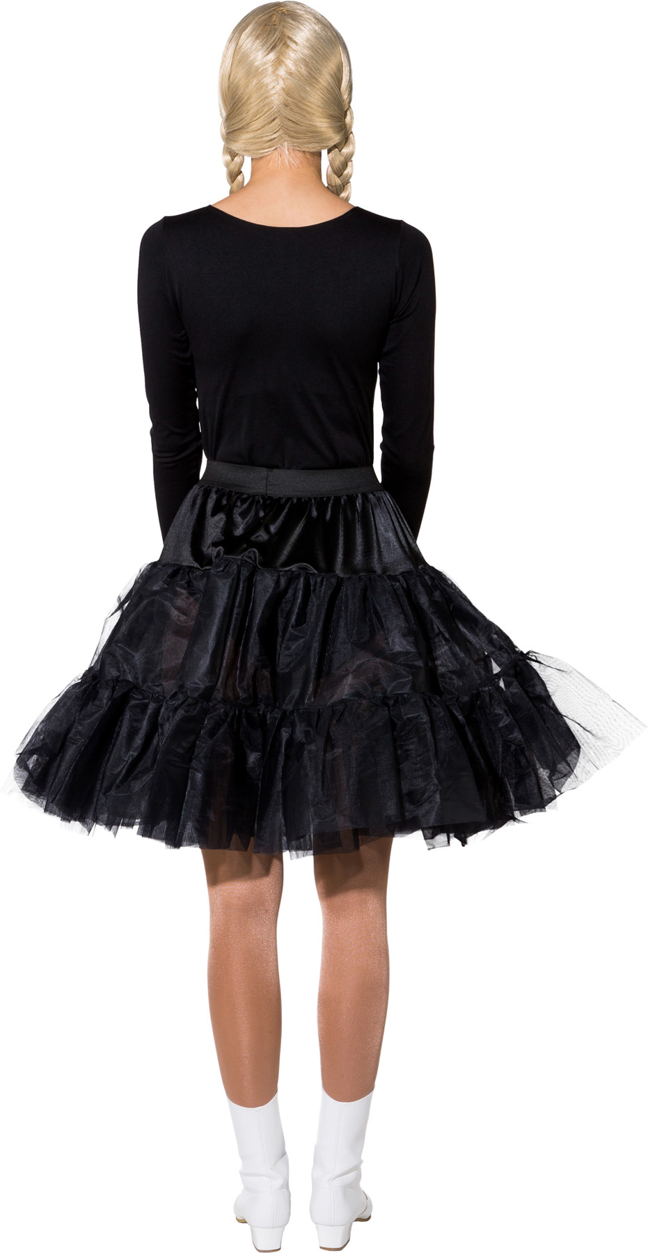 Petticoat longueur genou, noir