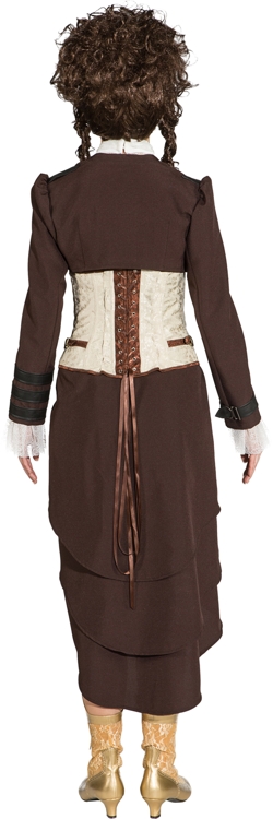 Steampunk layered skirt, brown