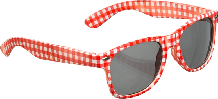 Glasses, red-white checkered