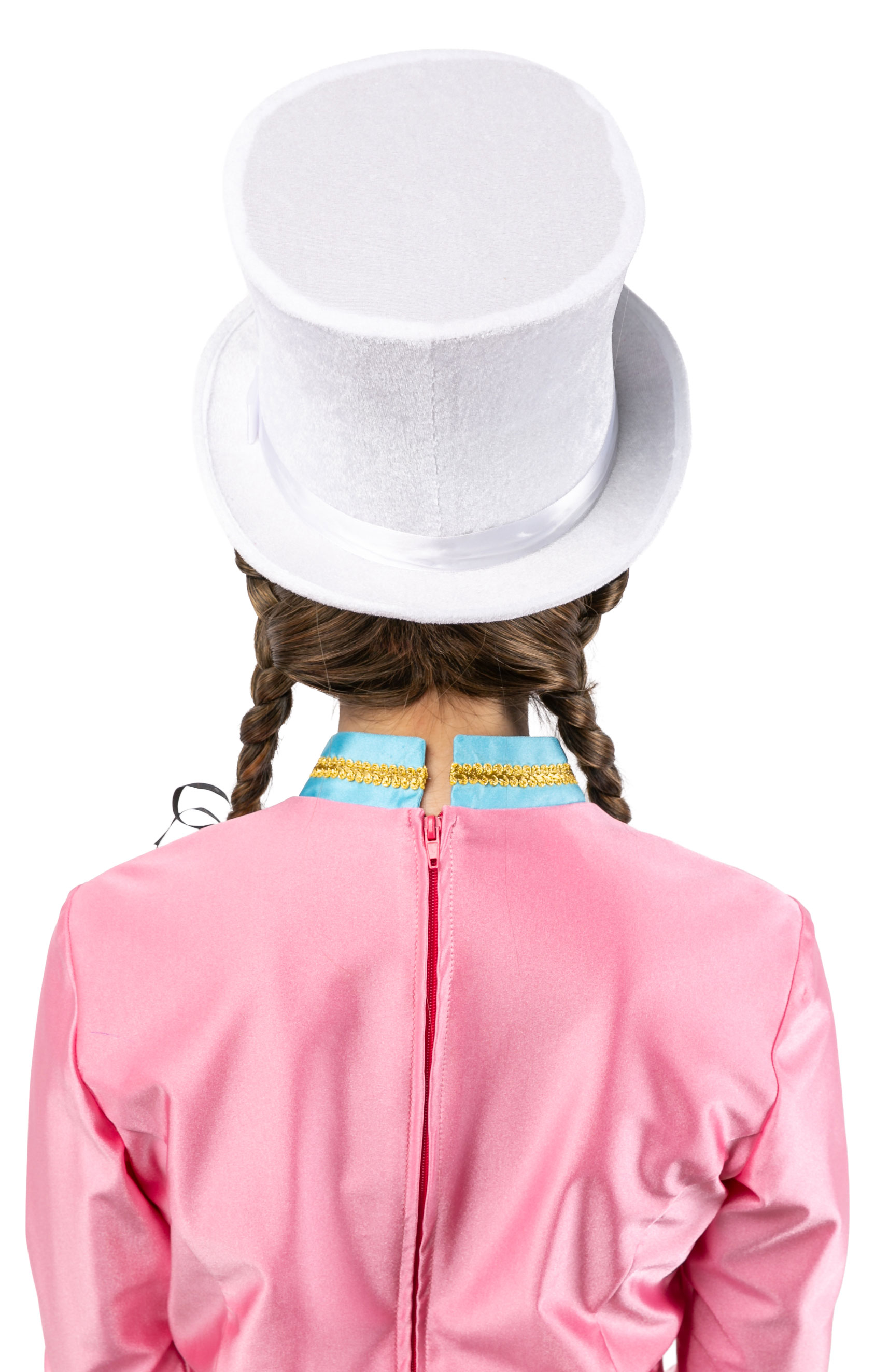 Hut aus weißem Samt - Höhe 15,5 cm 