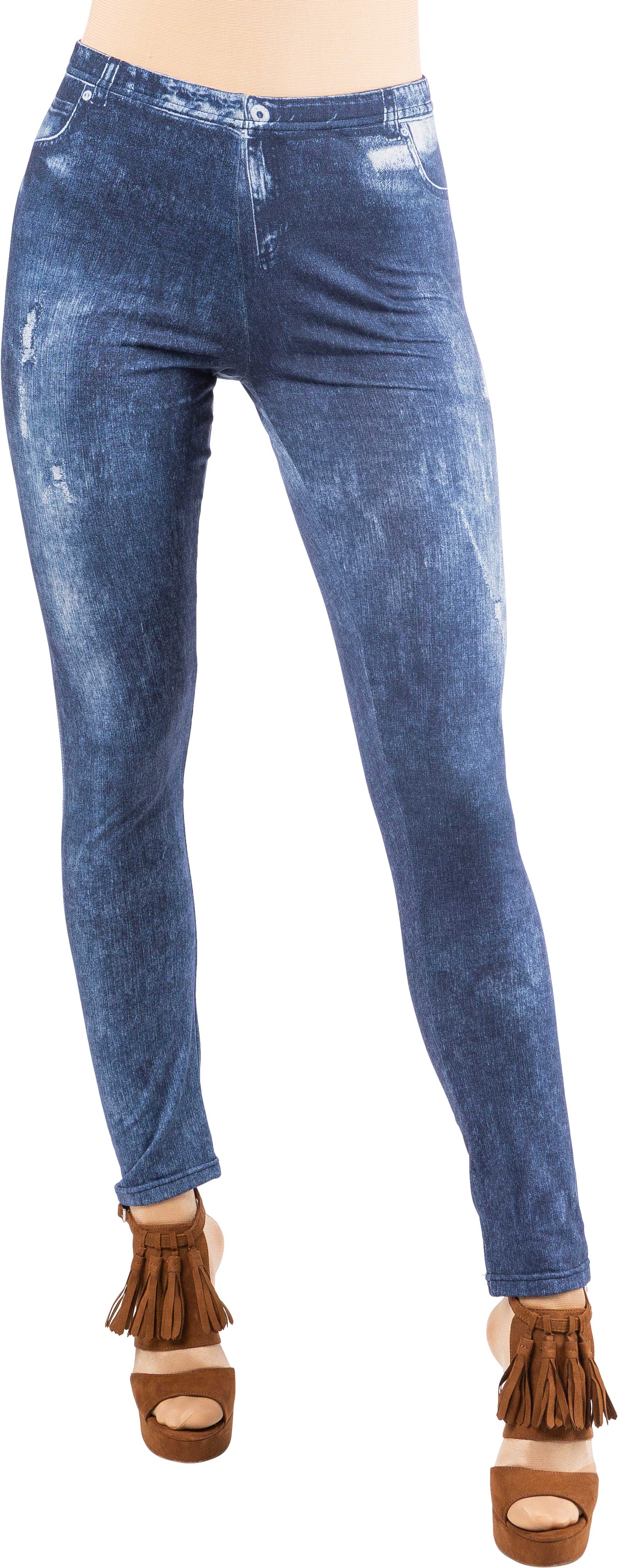 Leggings Jeans, blue - used look