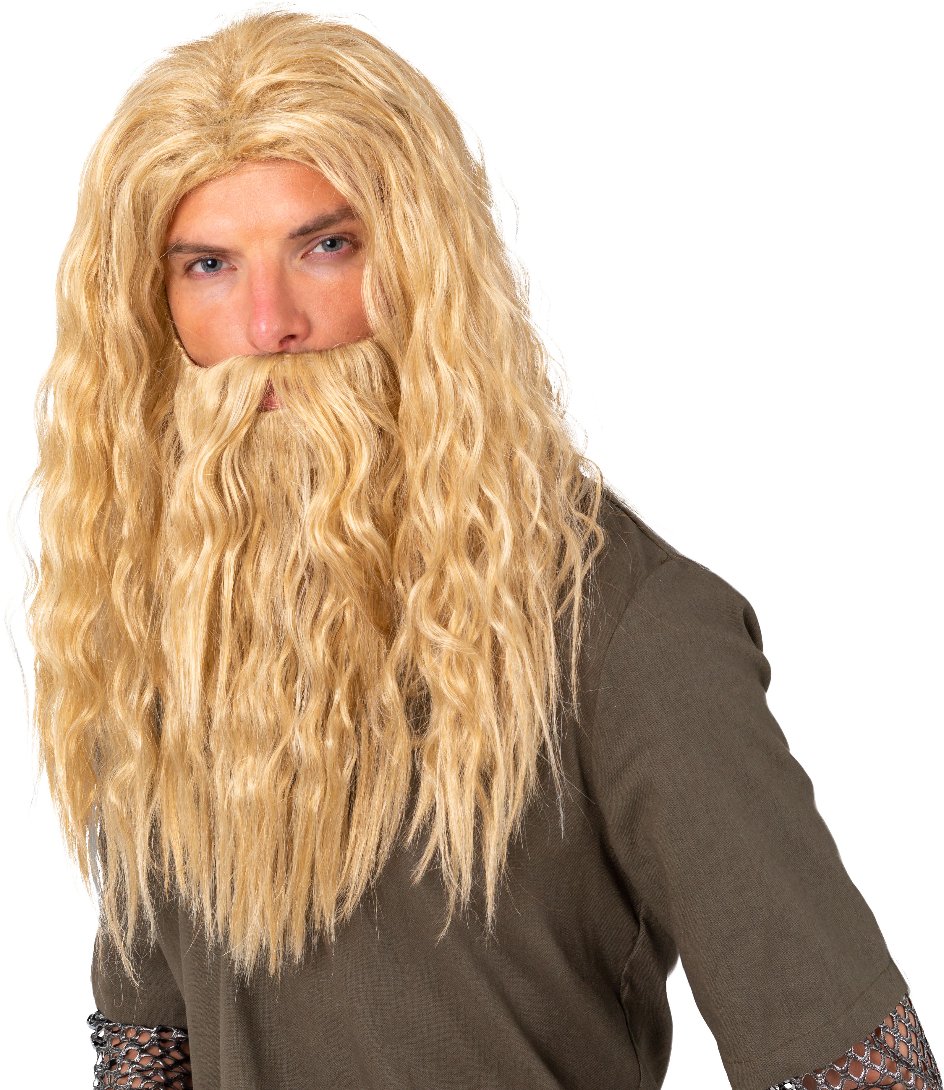 Viking wig + beard, blond