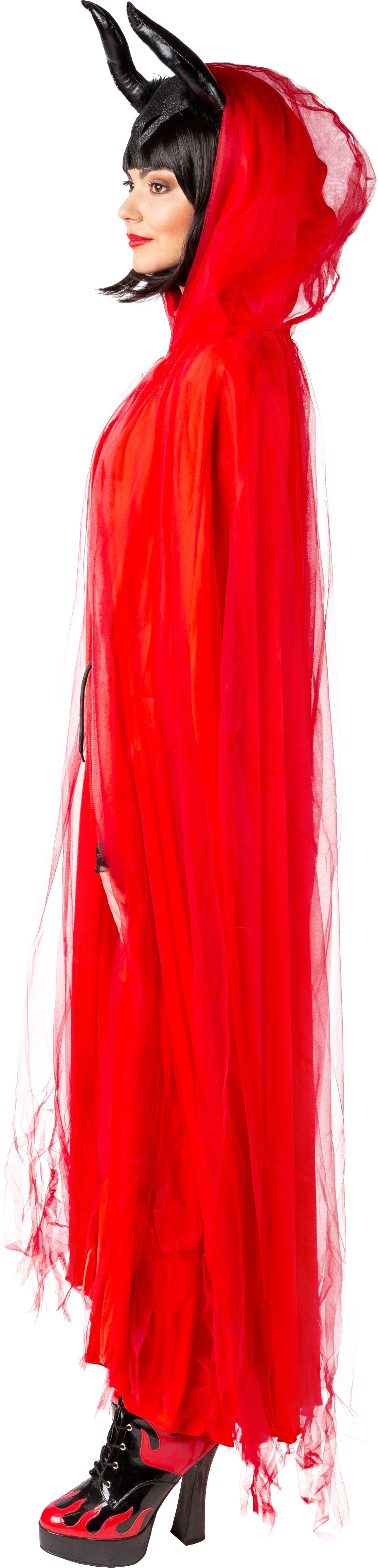 Cape avec tulle, rouge foncé