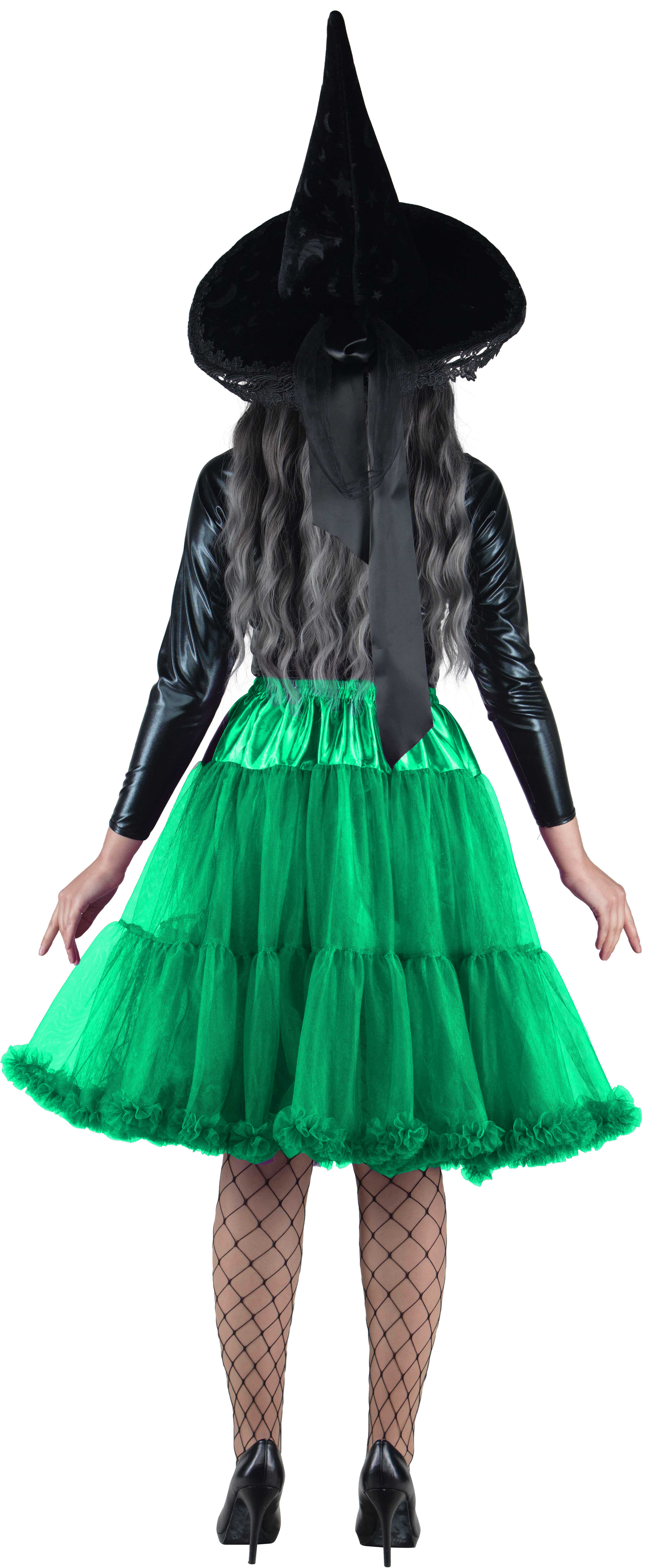 Long tutu with a frill, green