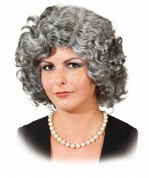 Ladies Wig, grey-mottled