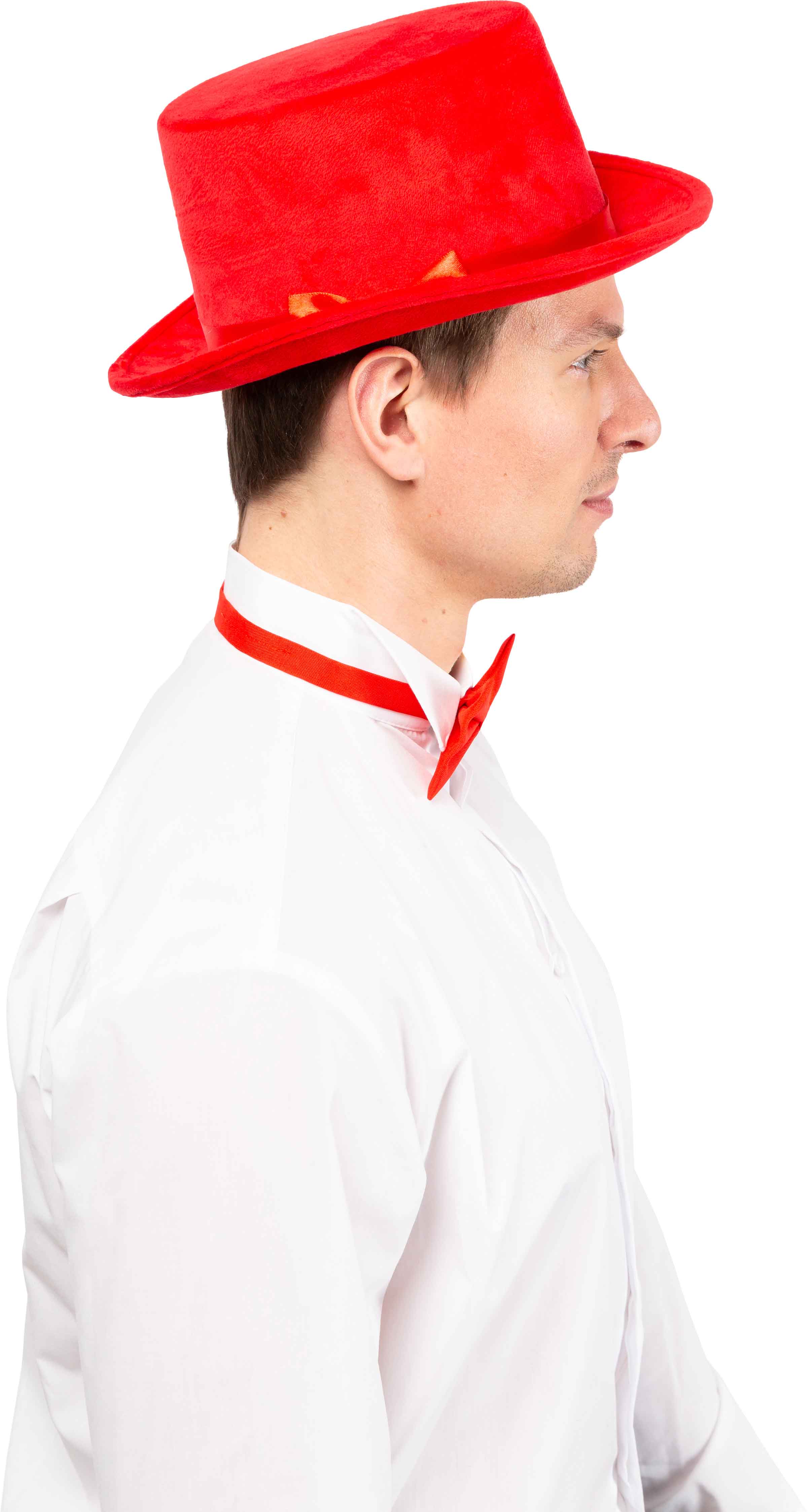 Flat velvet cylinder, red