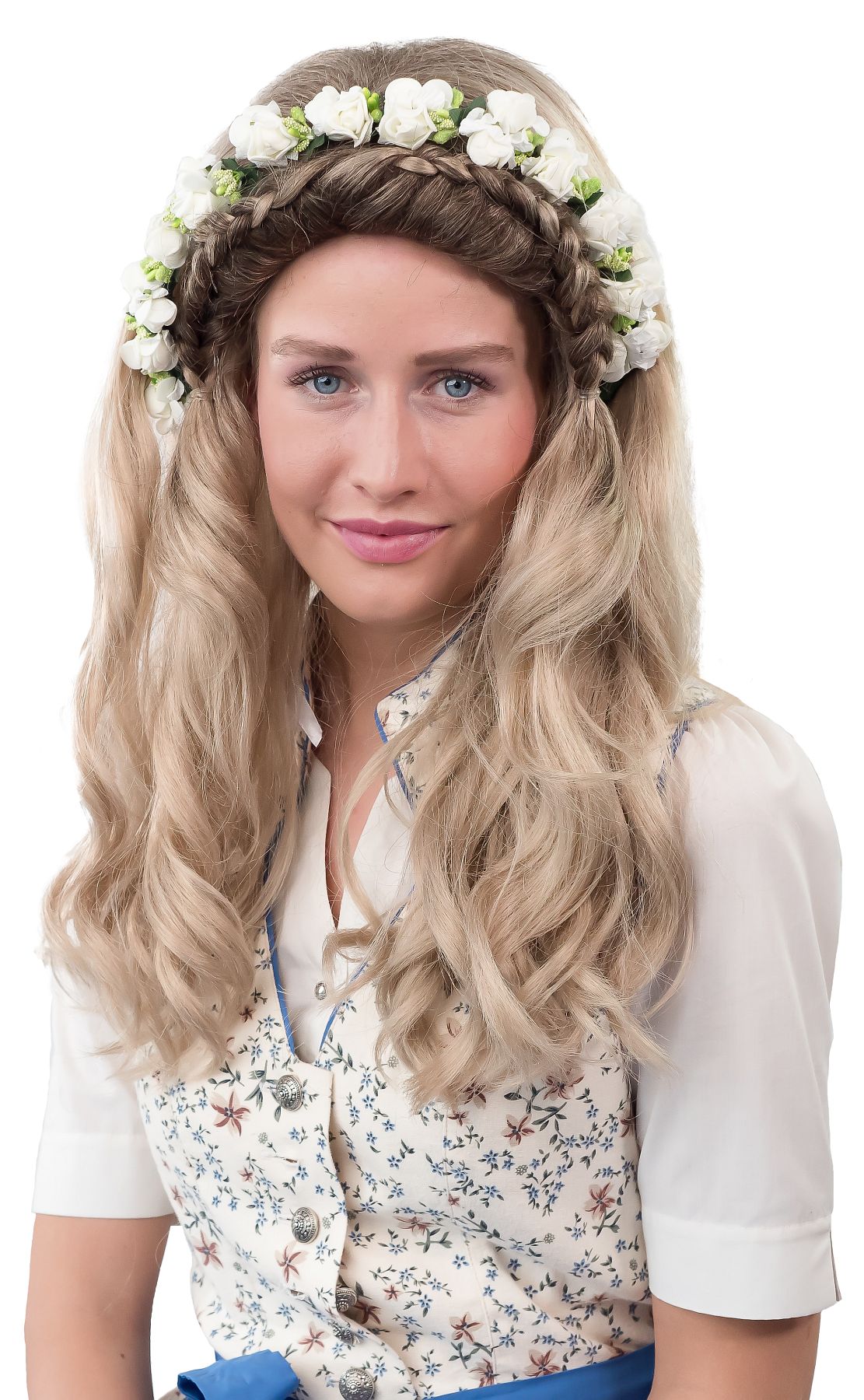 Couronne à fleurs, blanche