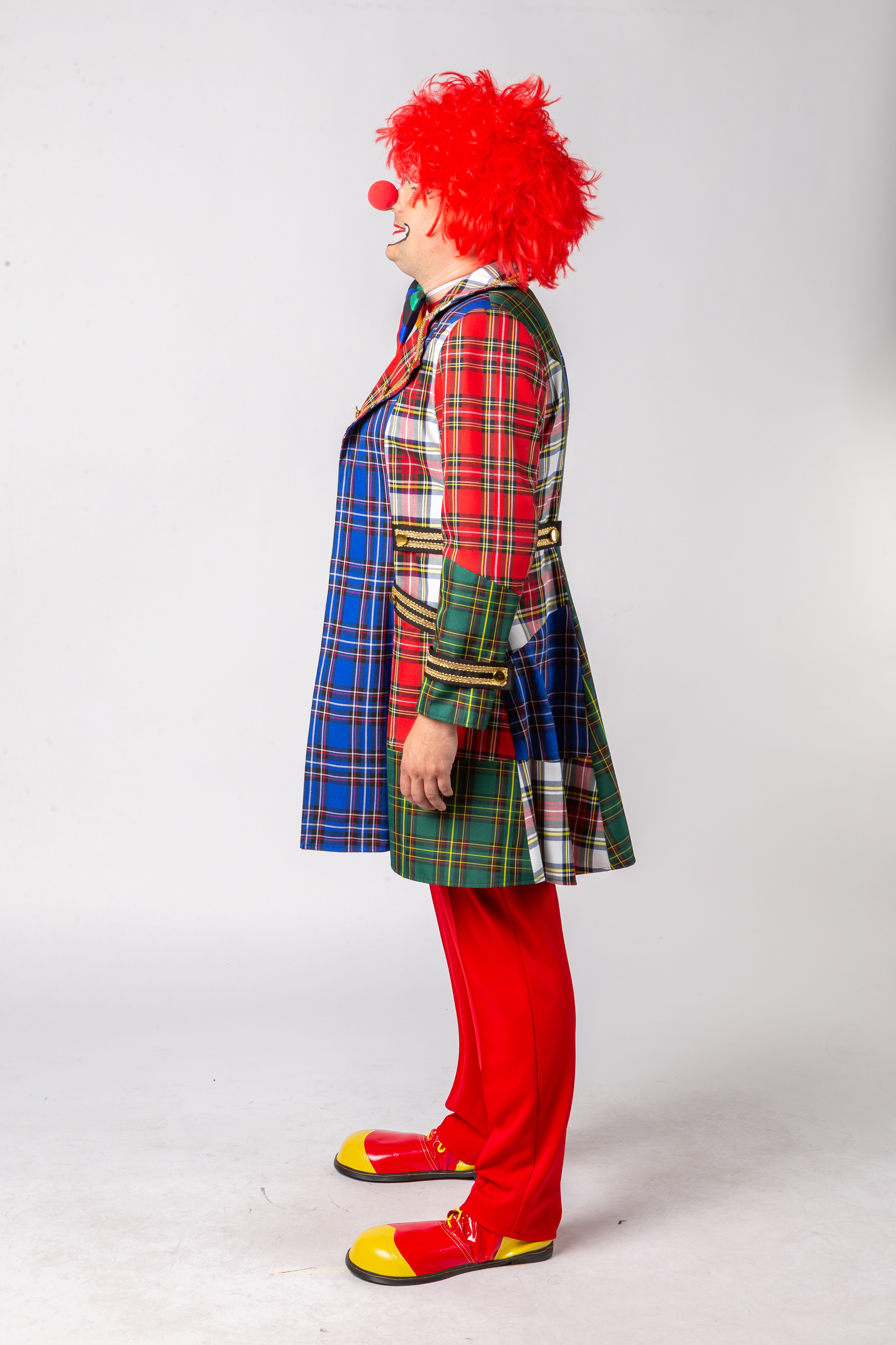 Clown August, chequered