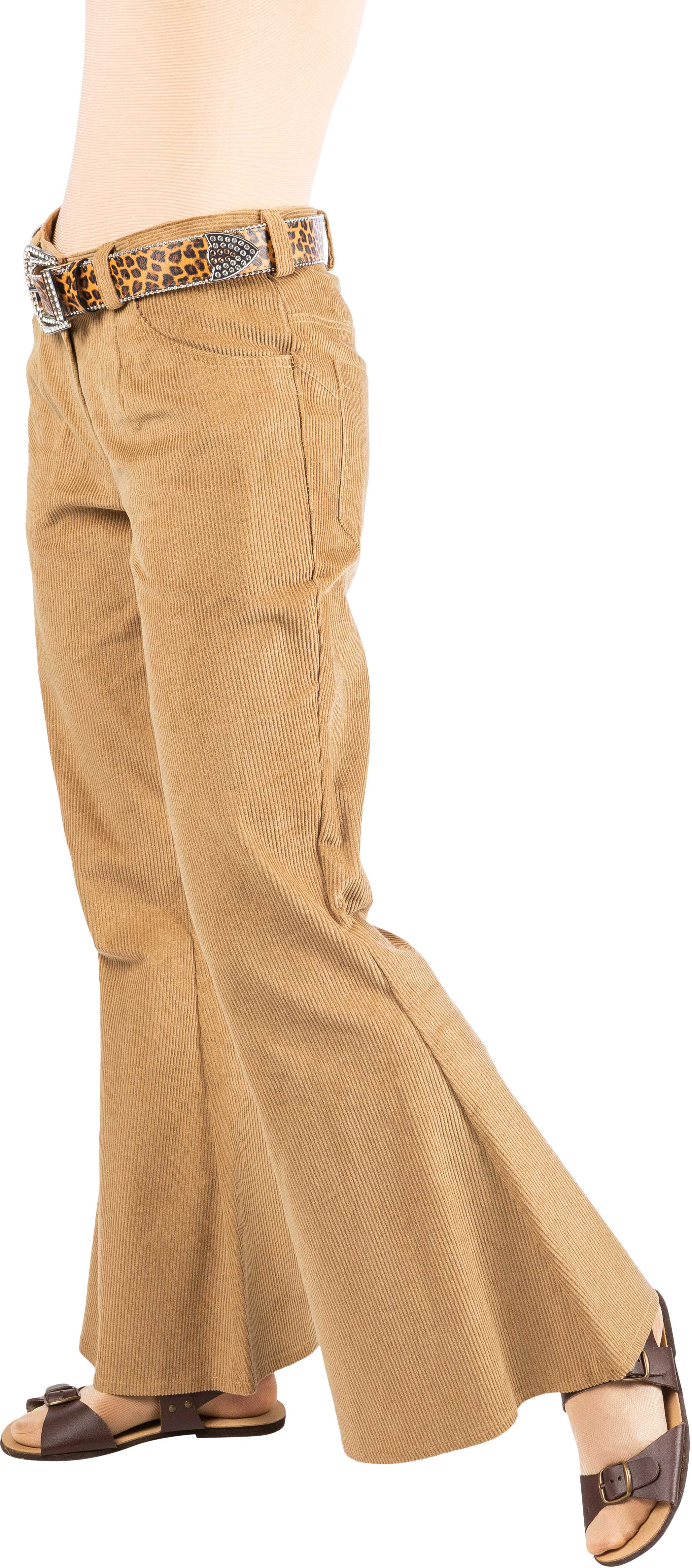 Pantallon évasé pour dames en velours 