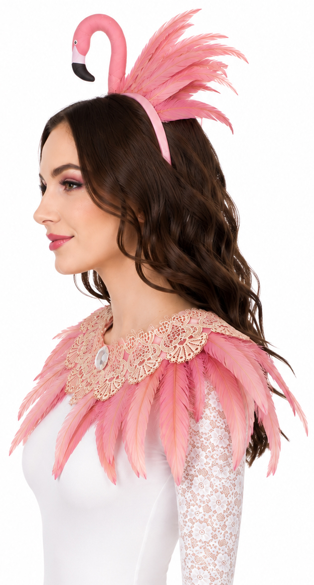 Federkragen Flamingo, pink