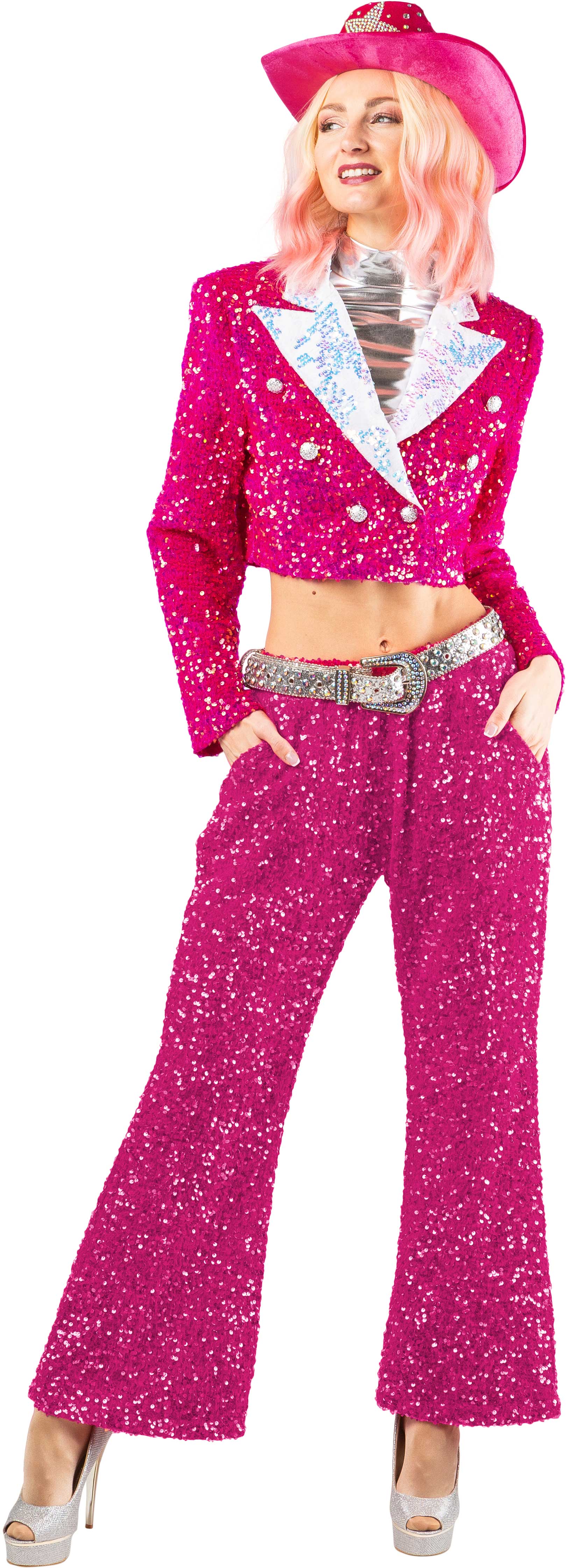 Glitzerset, fuchsia