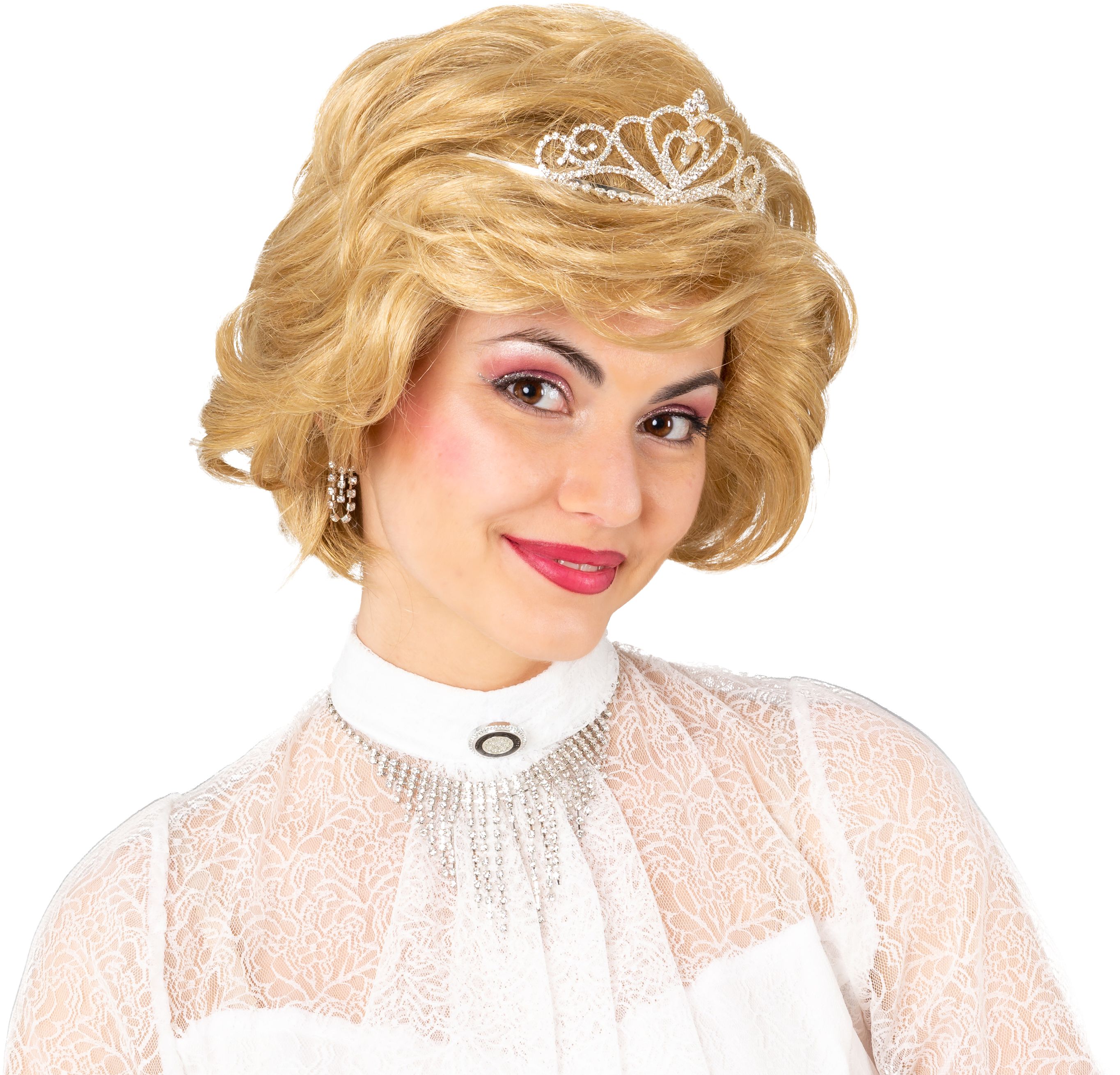 Perücke Prinzessin, inkl. Tiara