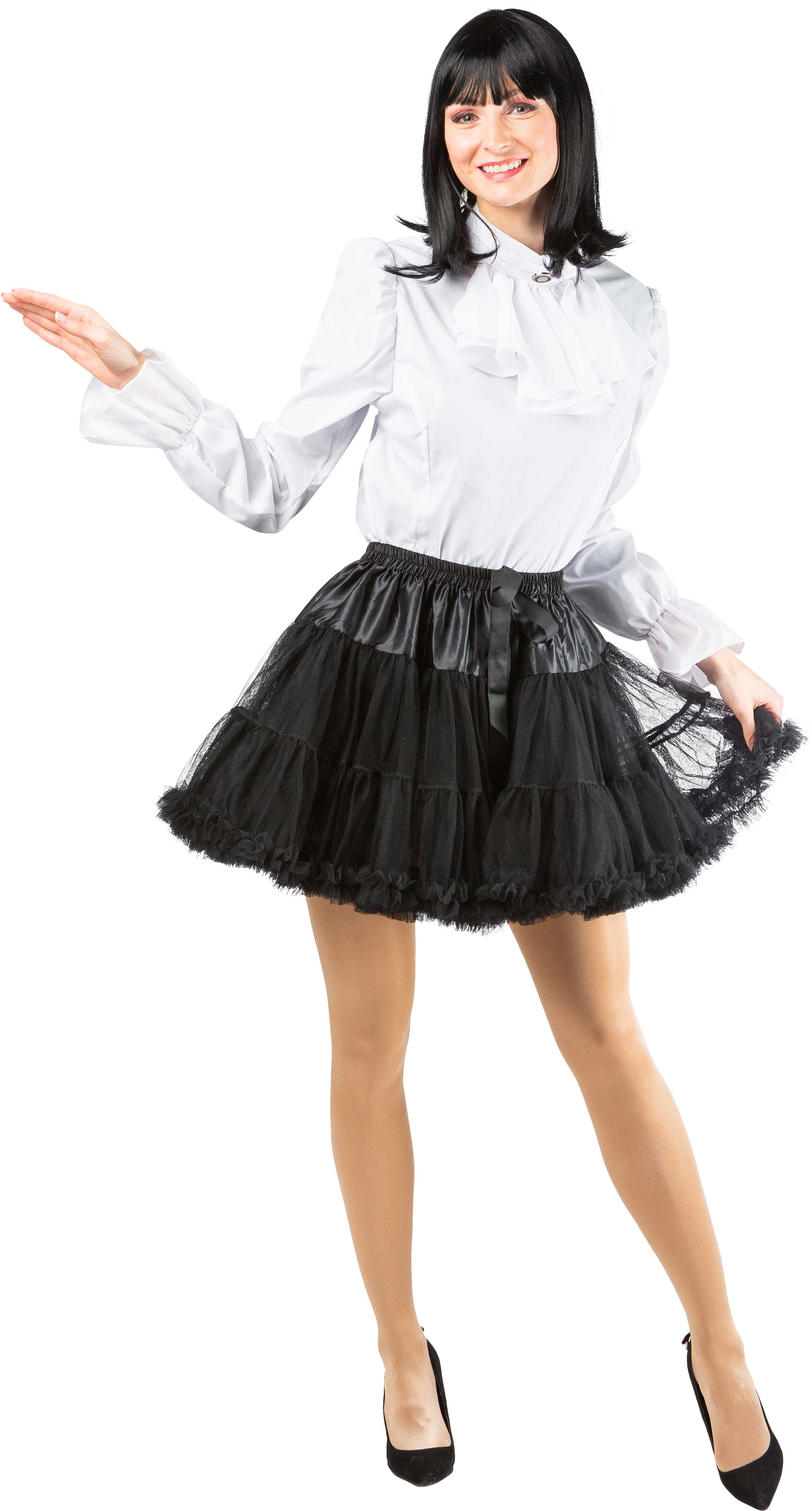 Tutu kurz mit Rüsche, schwarz
