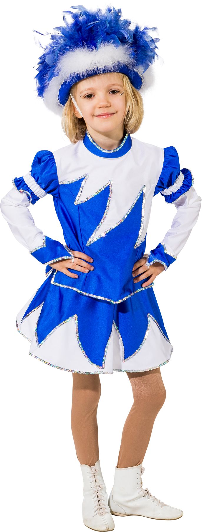 Costume d'étincelle bleu-blanc