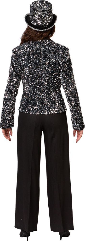 Ladies sequins jacket, silver